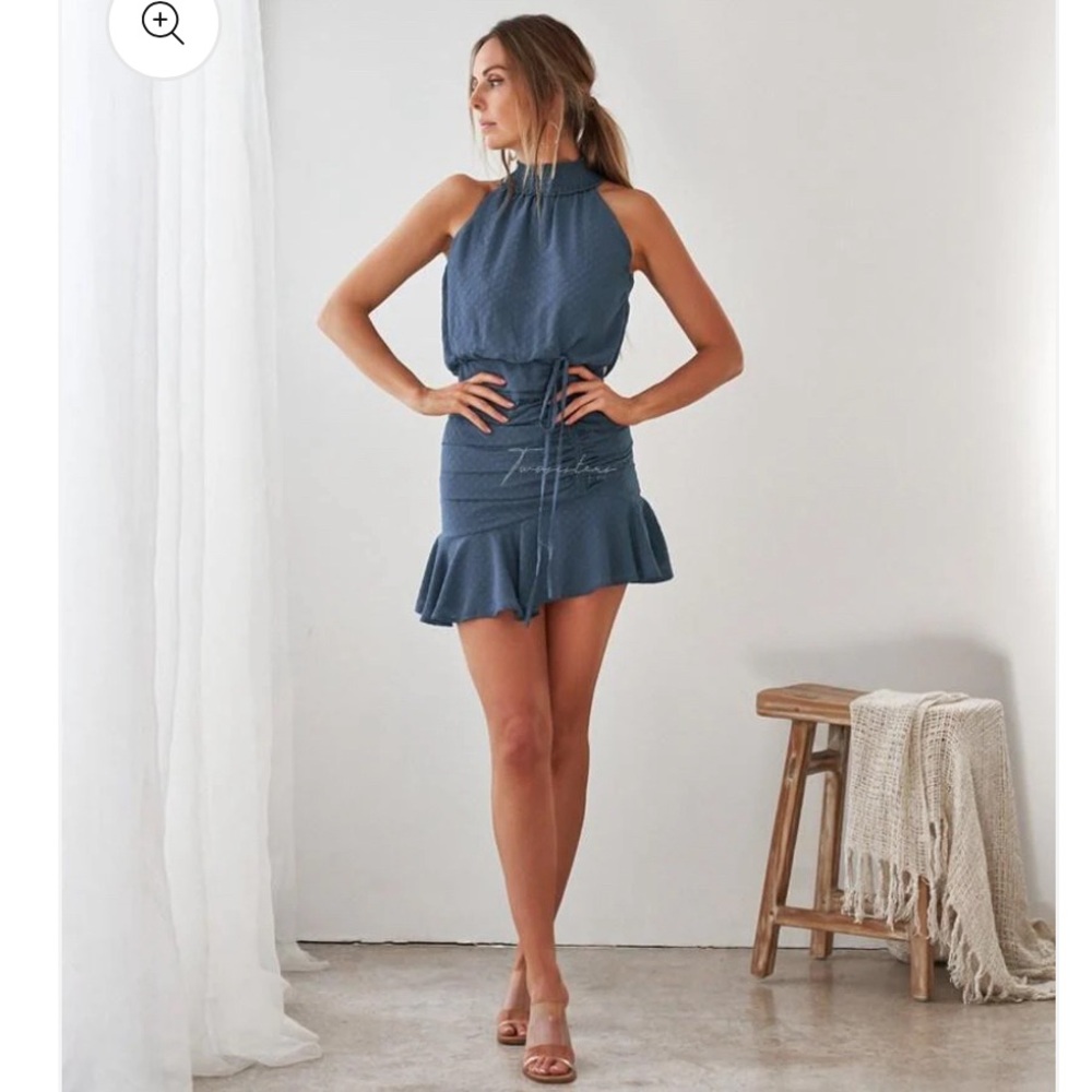 Lady Black Tie PIP DRESS - STEEL BLUE